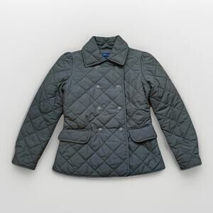 Ralph Lauren Girls Quilted Jacket Green Size M (8/10) Double Breasted Coat
